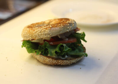 cream cheese smoked salmon bagel